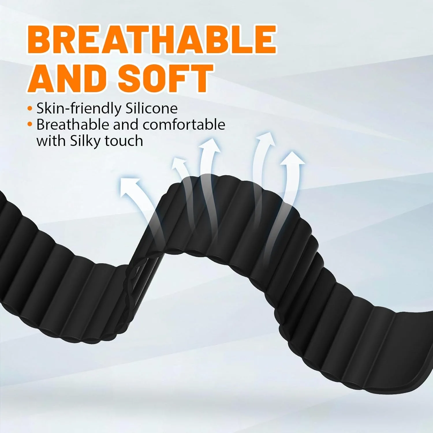 Magnetic Sport Bands for Apple Watch Band 40mm 38mm 41mm 42mm 44mm 45mm 46mm iWatch bands for Women Men,Silicone Loop Strap Wristband for Apple Watch Series 12 11 10 9 8 7 6 5 4 3 SE 3/2nd Ultra 49mm