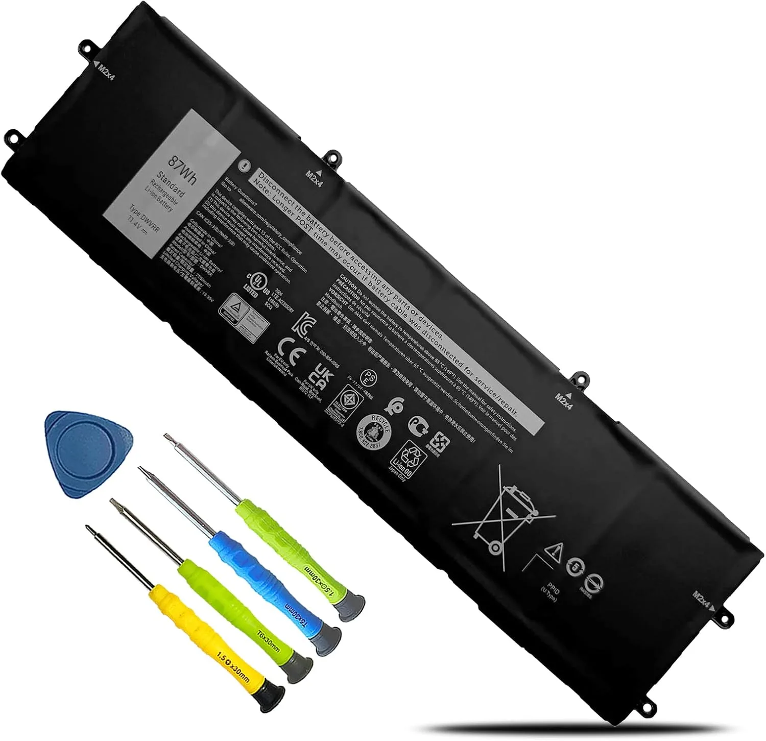 87Wh DWVRR Laptop Battery for Dell Alienware x17 R1 R2 Series