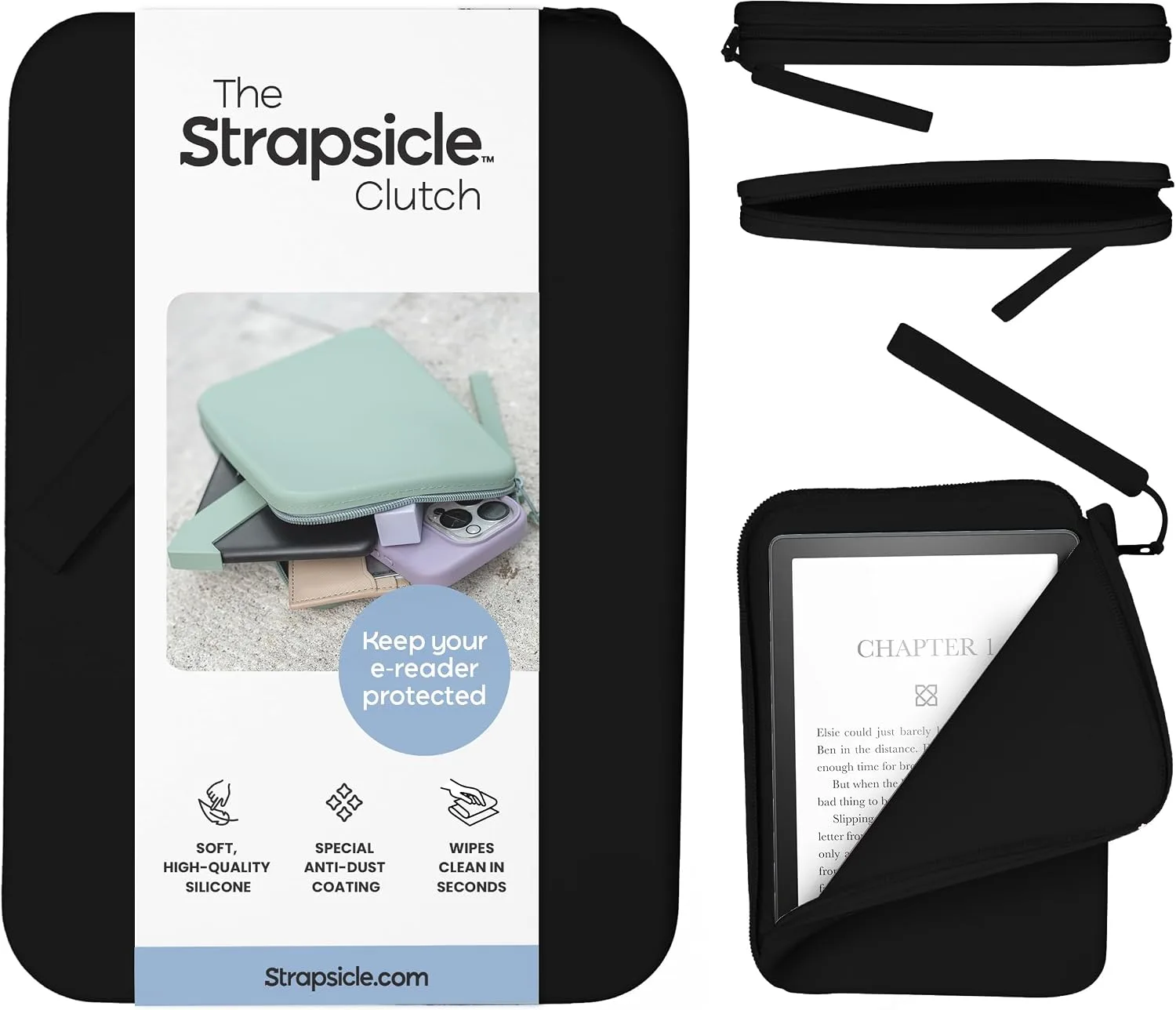Strapsicle Silicone Clutch Bag for Your e-Reader and More - Candy Crush