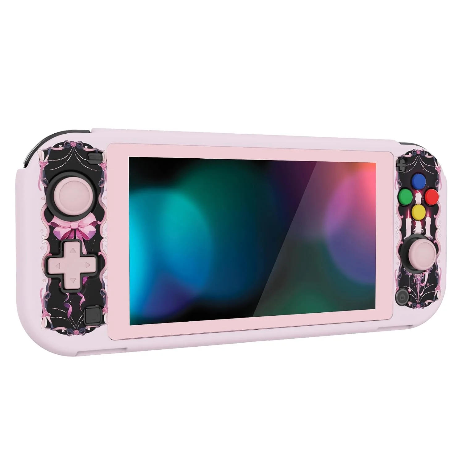 PlayVital ZealProtect Halloween Protective Case for Nintendo Switch Lite, Ergonomic Grip Cover - Durable Comfort Anti-Slip Anti-Scratch with Screen Protector & Thumb Grip Button Caps, Darkling Sheep