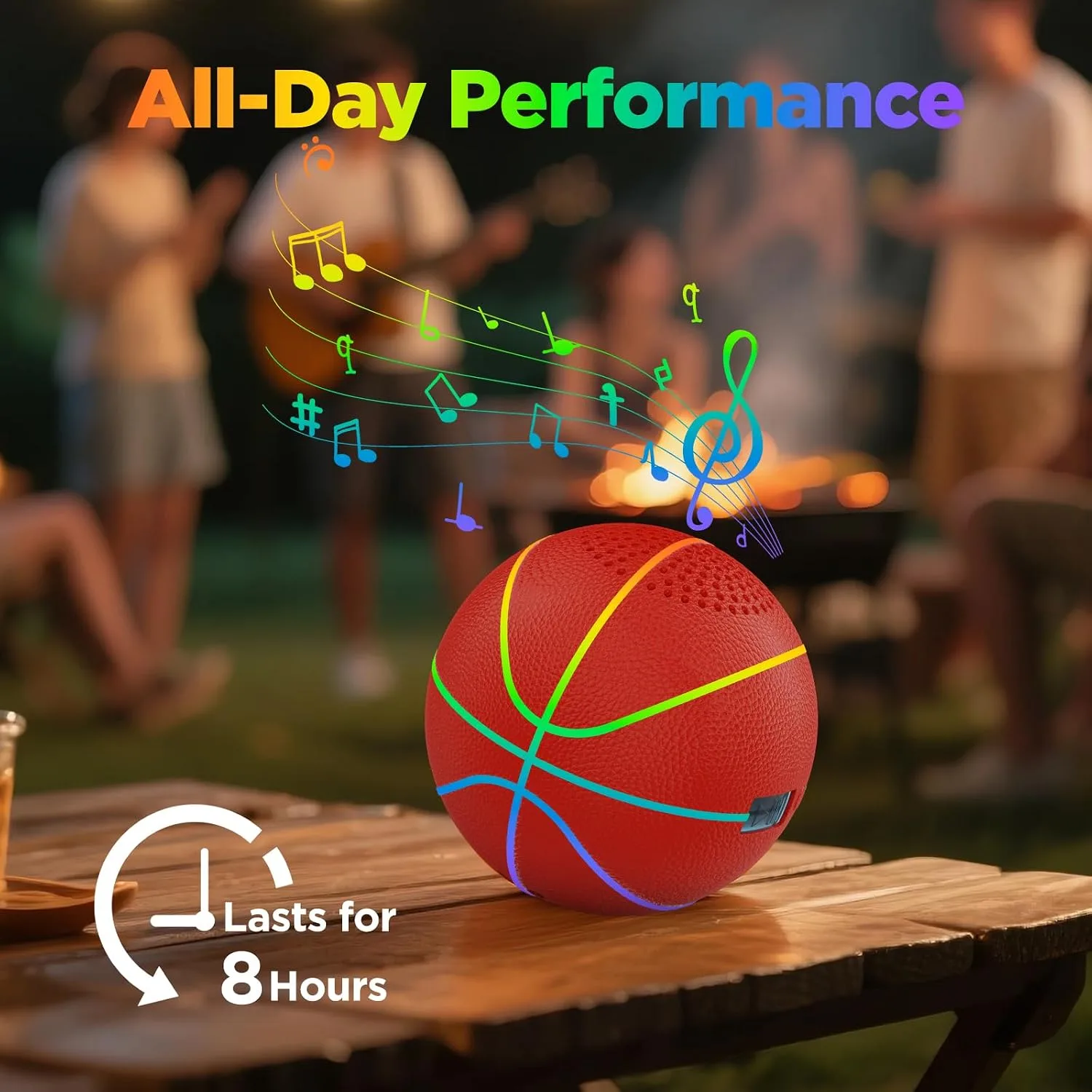 Mini Leather Basketball Bluetooth Speaker