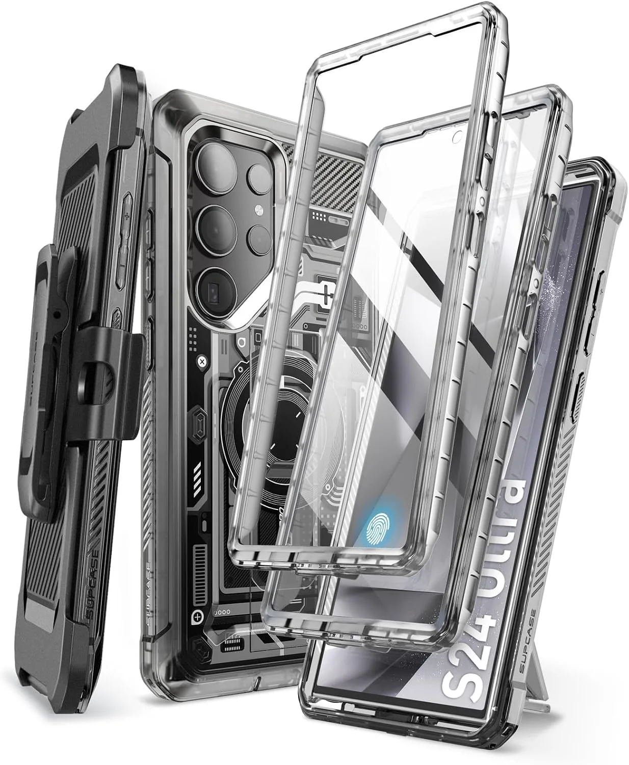 SUPCASE for Galaxy S24 Ultra Case with Built-in Screen Protector, Frost