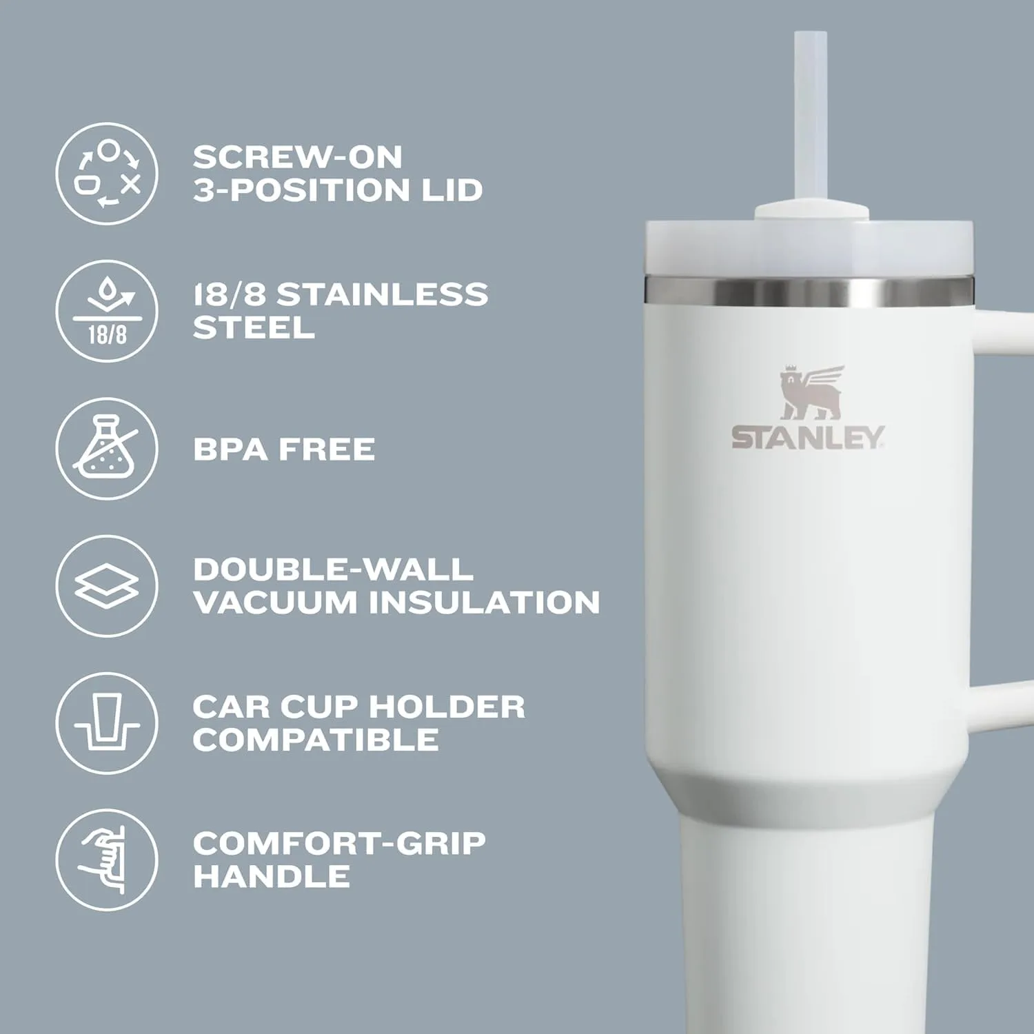 STANLEY Quencher H2.0 Flow State Tumbler, 30 oz, Lupine