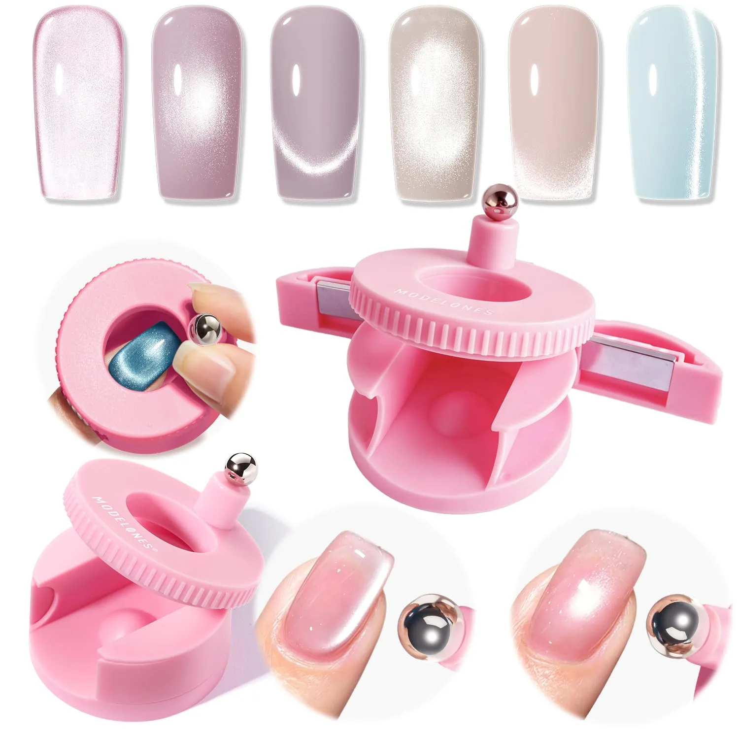 Modelones Cat Eye Magnet 5D Nail Magnet for Cateye Gel Polish Nail Stuff
