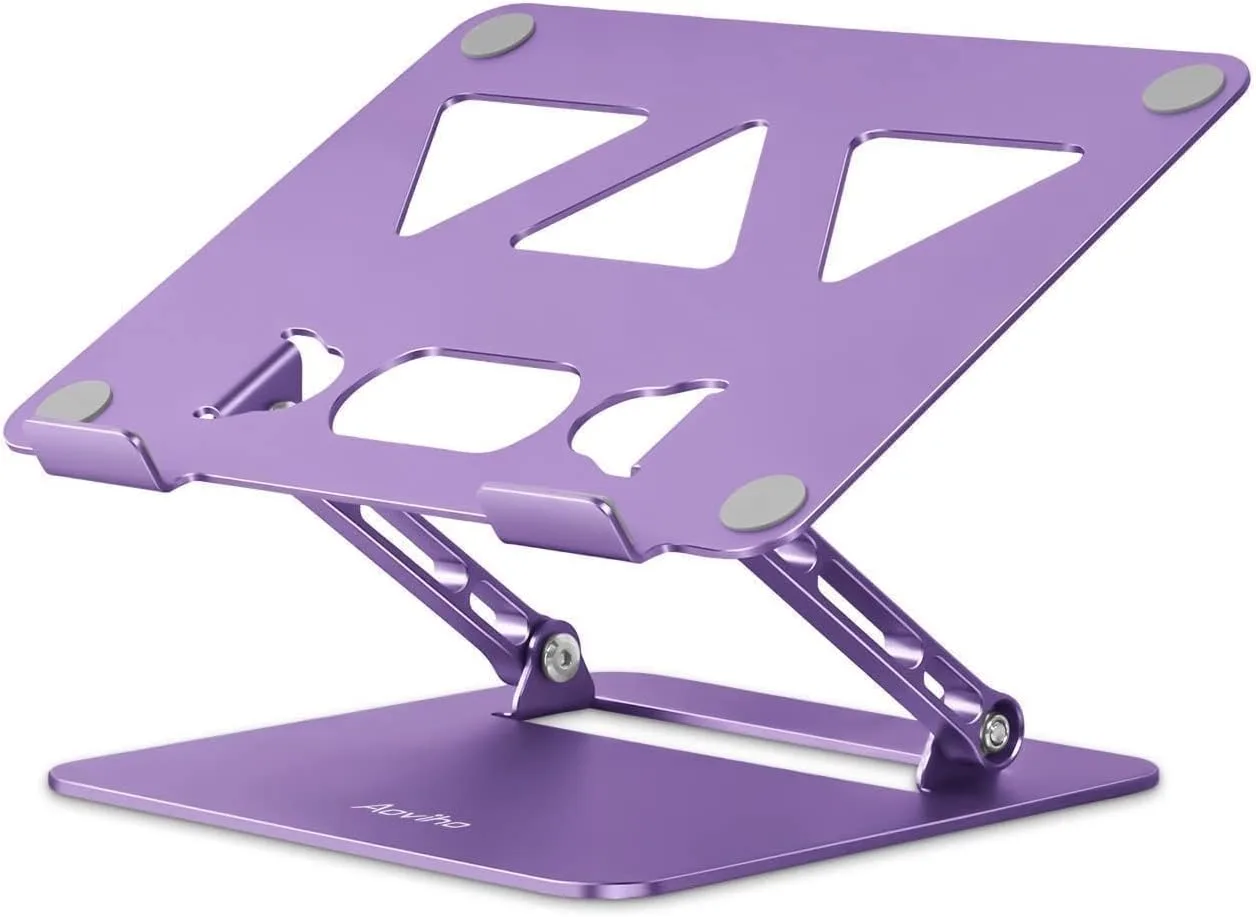 Base para laptop Aoviho ajustable para escritorio 10-15.6 pulgadas morado