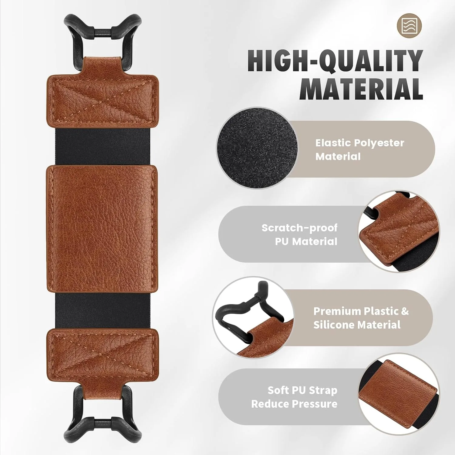 MoKo Soft Hand Strap for 6-8" eReaders Tablet, YT-Brown