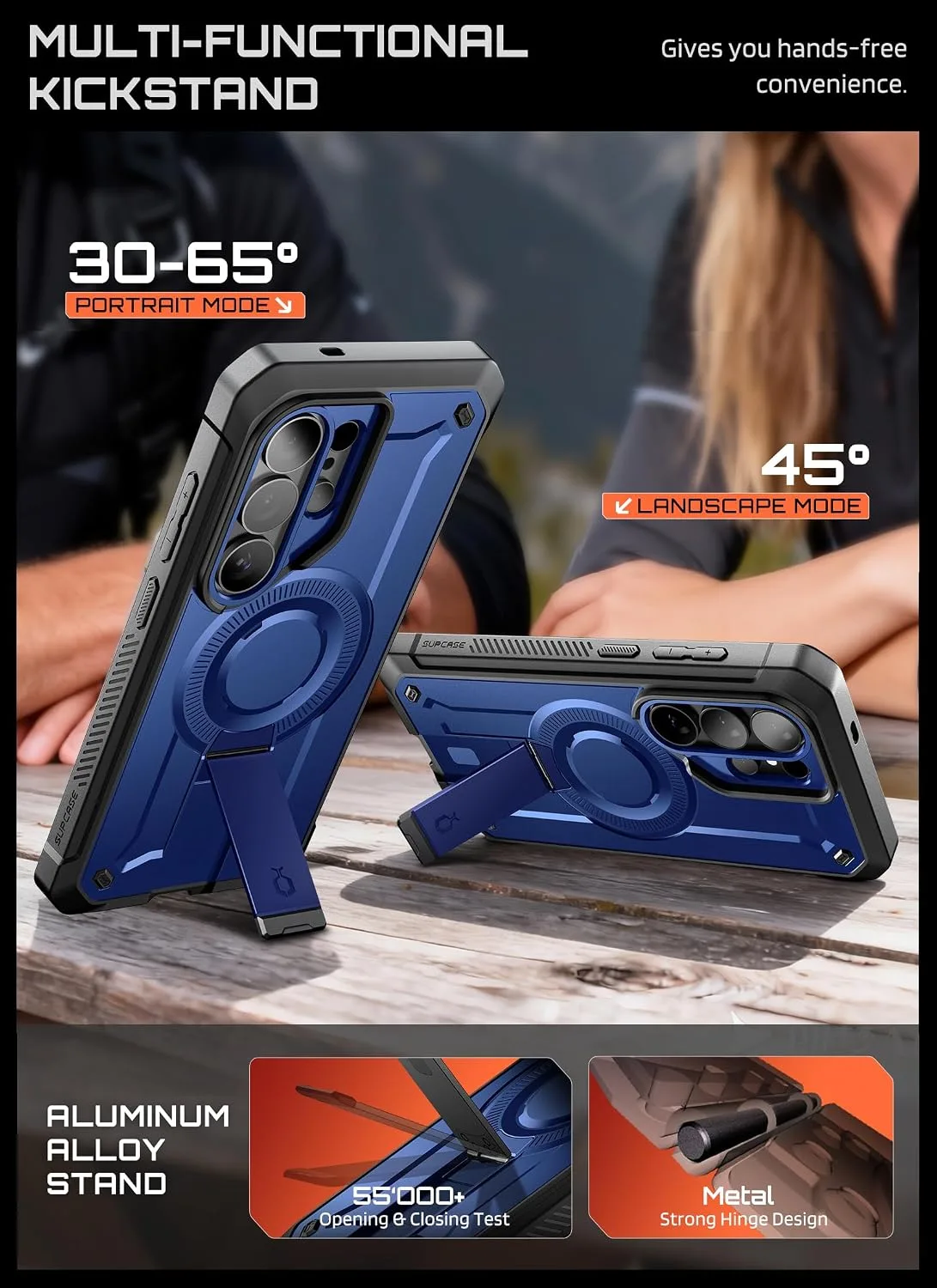 SUPCASE for Samsung Galaxy S26 Ultra Case with Built-in Stand, Cobalt
