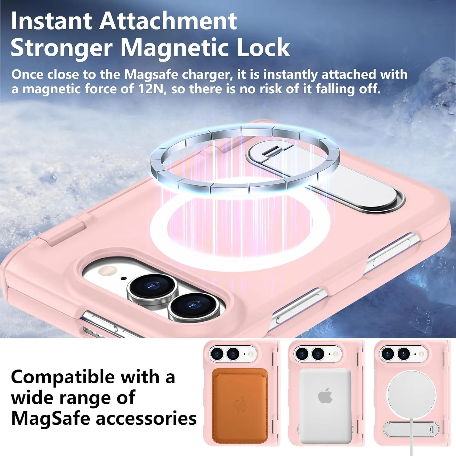 For iPhone Duo Case/iPhone Fold Case with Kickstand & Screen Protector