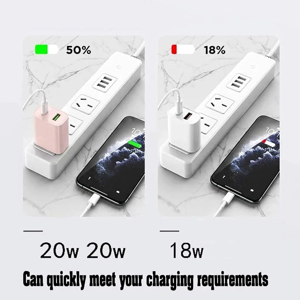 2 Pack USB C Charger Block, Dual Port Type C Wall Charger Fast Charging