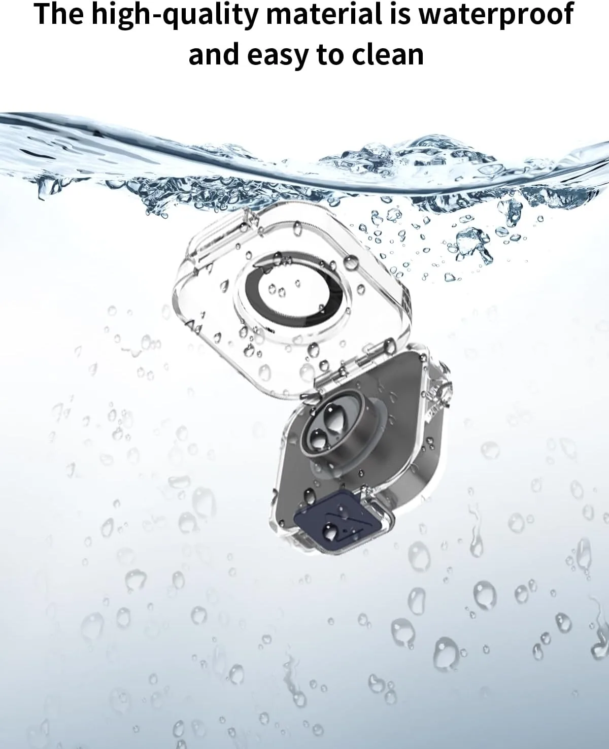 Compatible with Oura Ring 4 Charger,Full Body Shockproof Protective Integrated Switch Protective Cover，with Lanyard,Gun Color