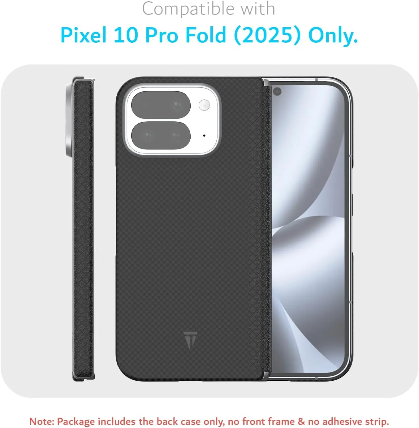 TUDIA Aramid Fiber 1500D for Google Pixel 10 Pro Fold Case (2025) - [Pixelsnap & MagSafe Compatible] Ultra Slim Lightweight Grip Protective Cover with [Hinge Protection] - Black