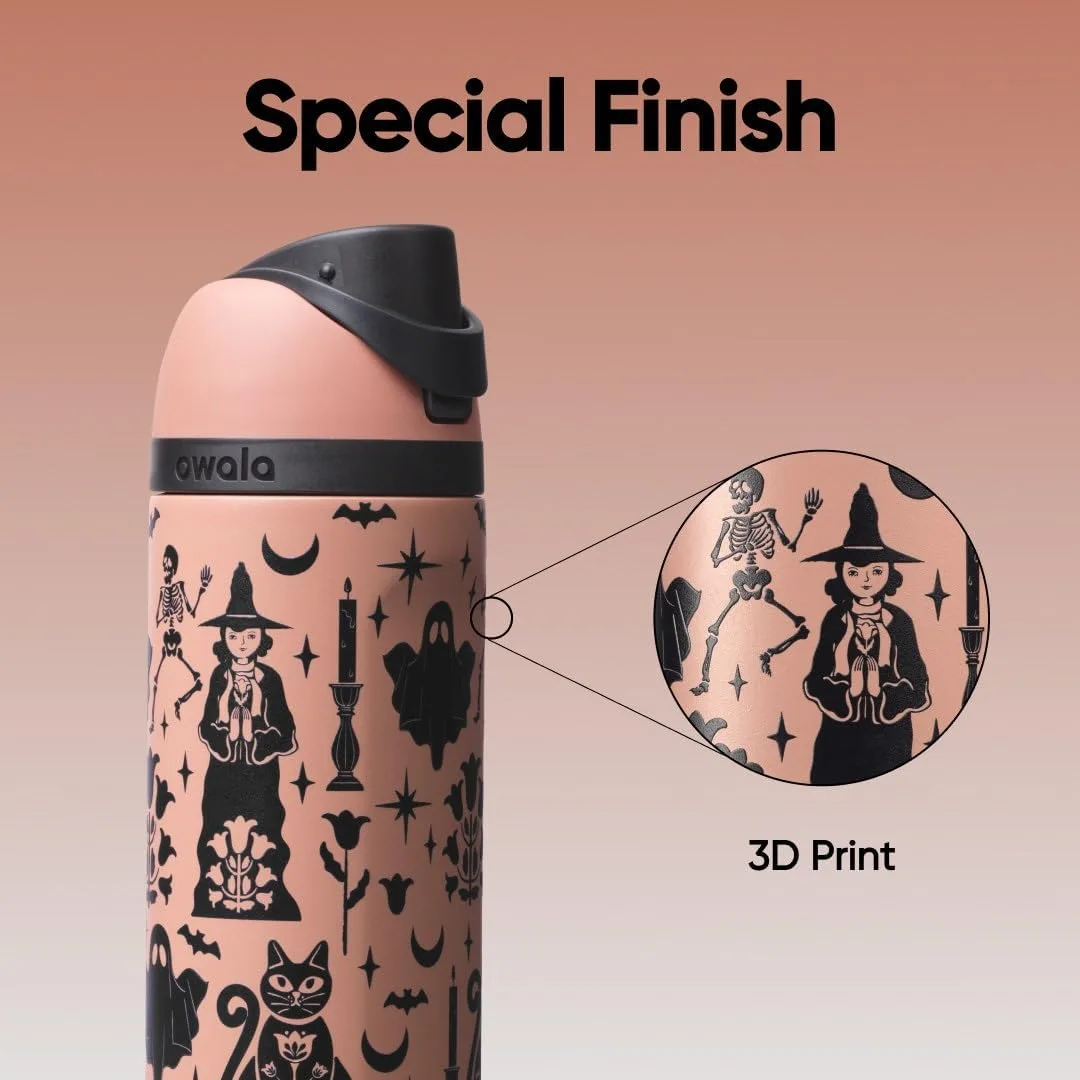 Owala FreeSip Stainless Steel Water Bottle 24 oz Fright & Delight