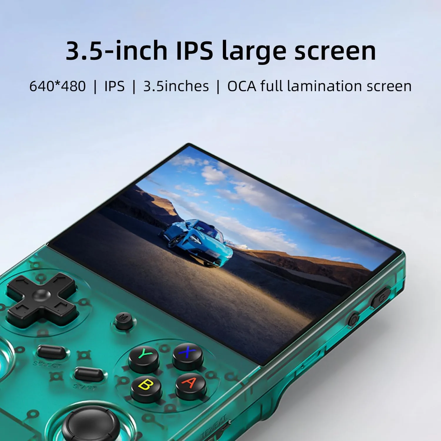 RG35XX Pro Handheld Game Consoles RG35XXPro Retro Gaming Console with 64GB Card 4353 Games Video Game Console Pocket Arcade Support 30+ Simulators WiFi Bluetooth HD Output Transparent Teal