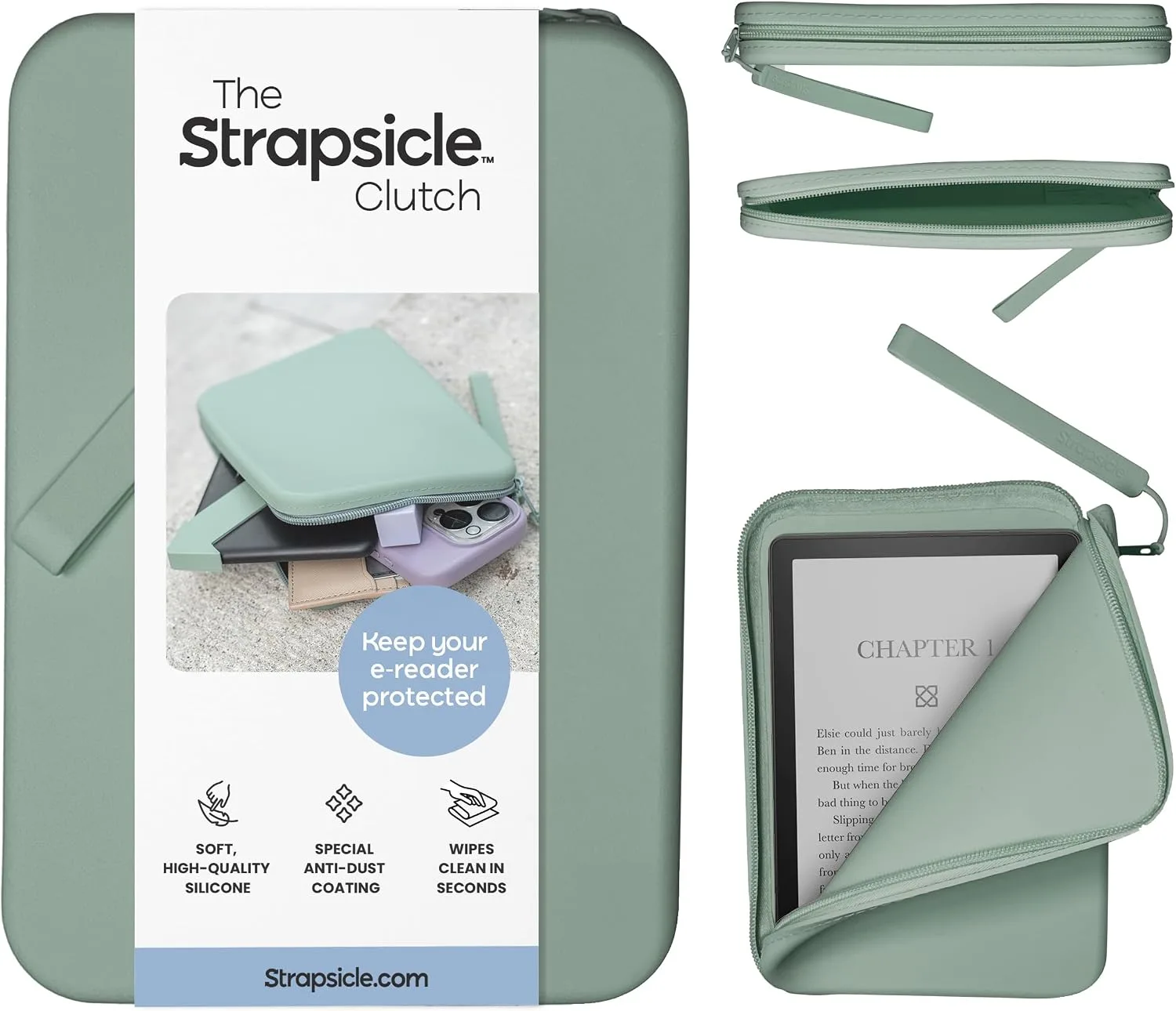 Strapsicle Silicone Clutch Bag for Your e-Reader and More - Candy Crush