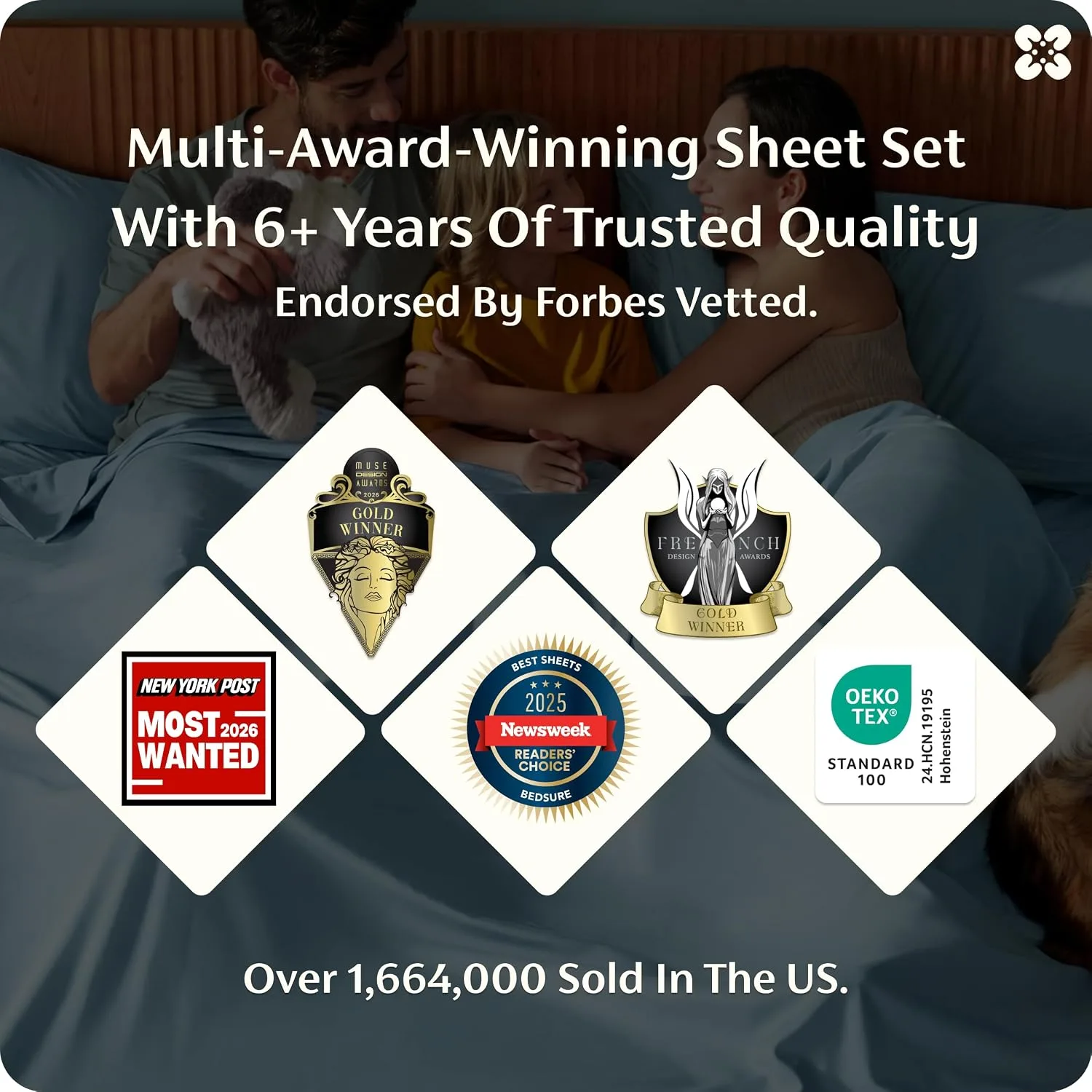 Bedsure PureWoven 100% Rayon Derived from Bamboo, Full Size Sheets, 4 PCS