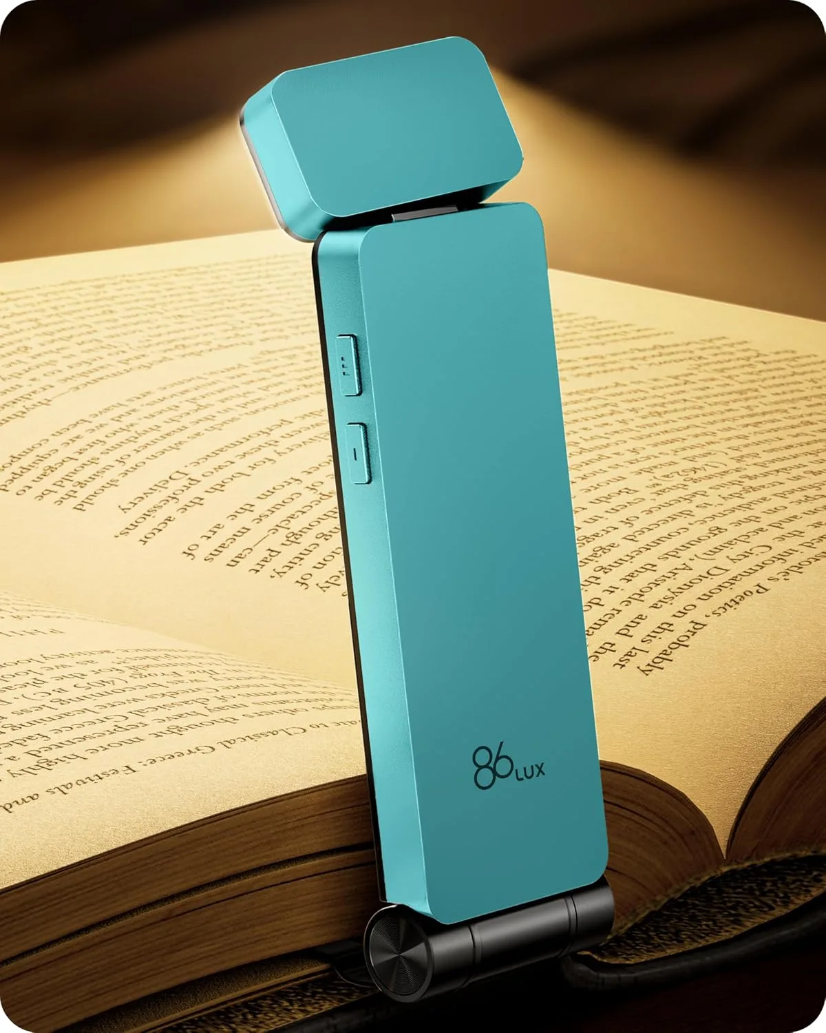 86lux Book Light, Rechargeable Clip-On LED Reading Light for Bed