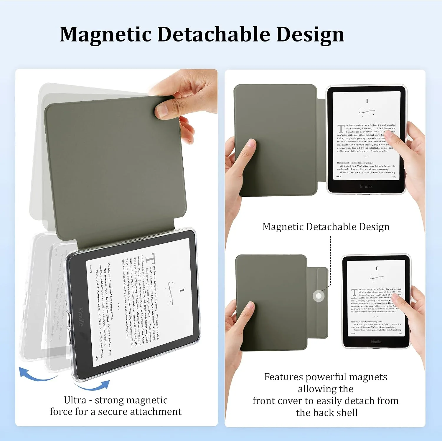 SESENSE Magnetic Case for 7'' Kindle Paperwhite 12th Gen 2024 & Colorsoft