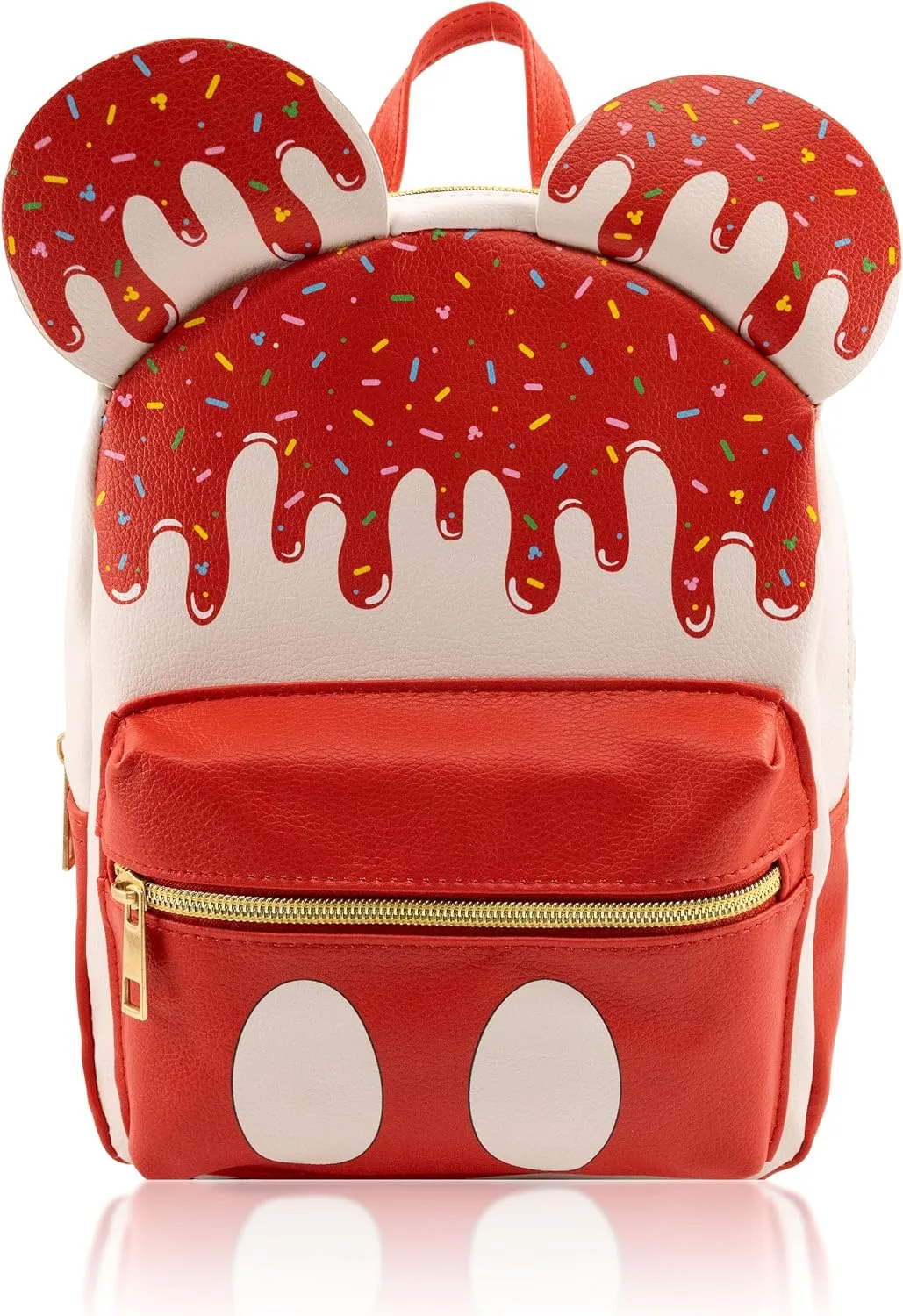 Disney Mickey Mouse Mini Backpack Purse for Kids and Adults, Cream
