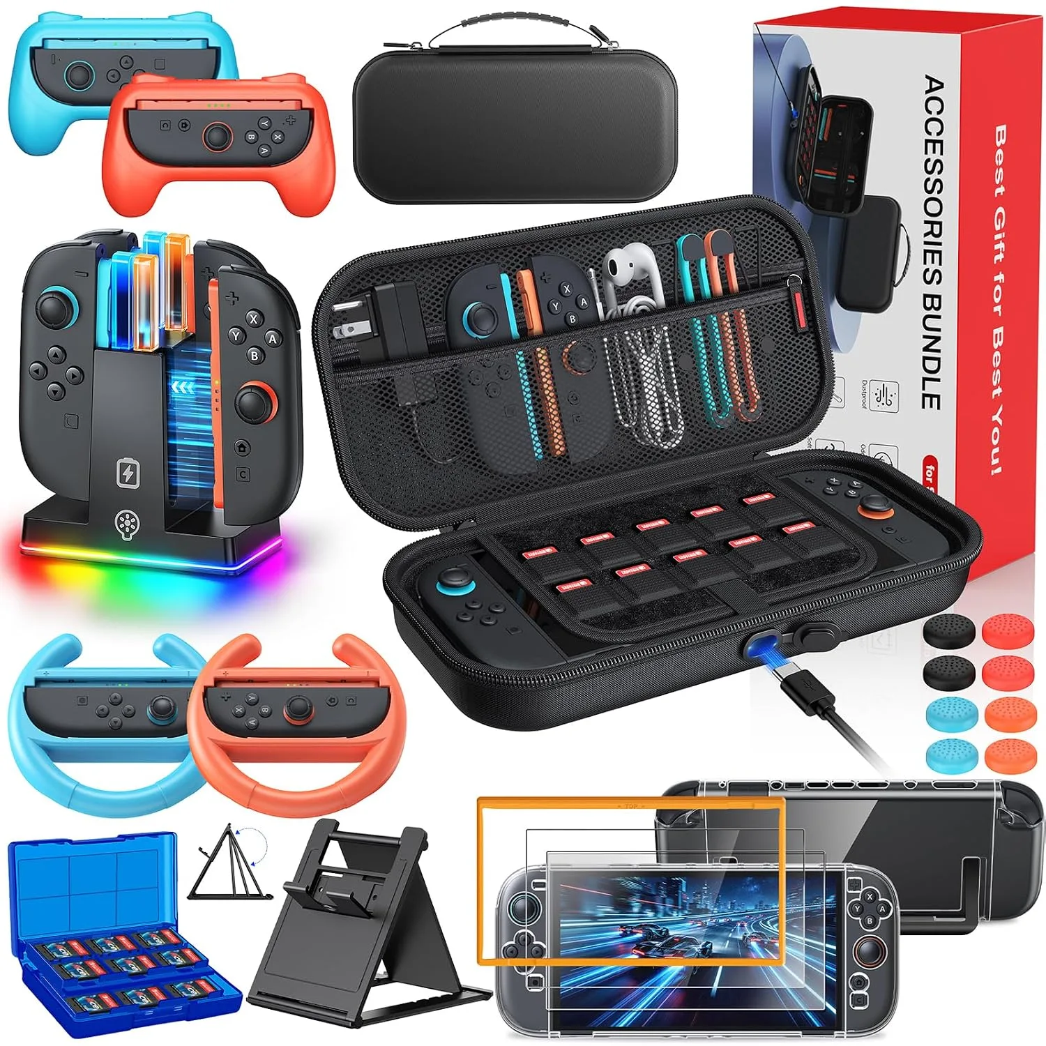Auarte [Charge Inside] Switch 2 Carrying Case for Nintendo Switch 2 Console