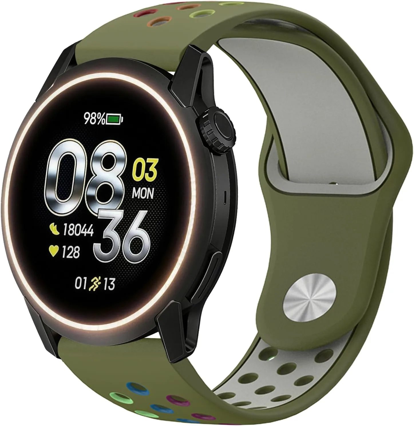 Correa para reloj NovNov 22mm Military Green para COROS Pace 4/3/Pace Pro/Apex 2 PRO/Apex 4 42mm