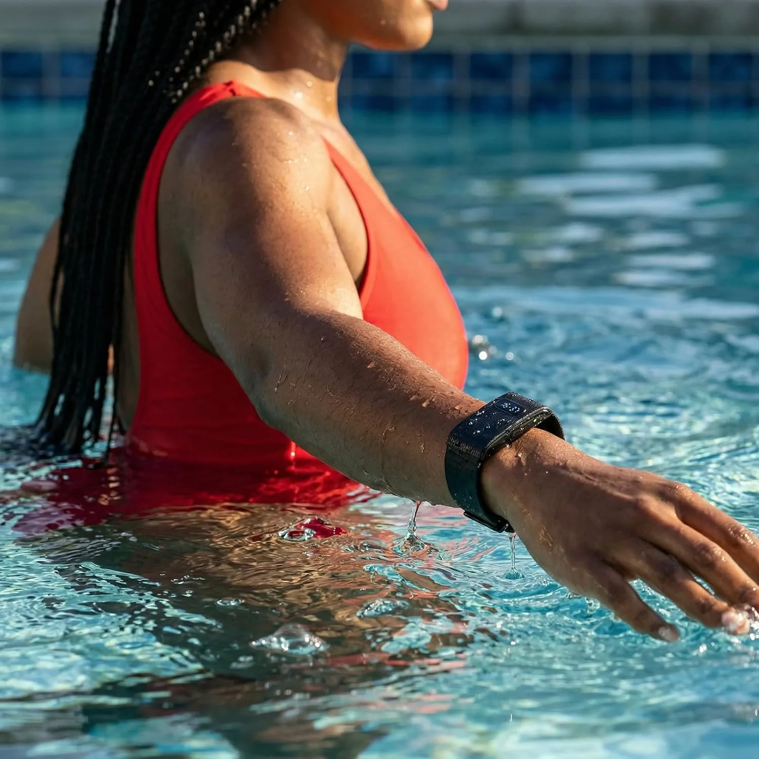 50+ Days Battery Life Fitness Tracker with Micro LED Display (Black)