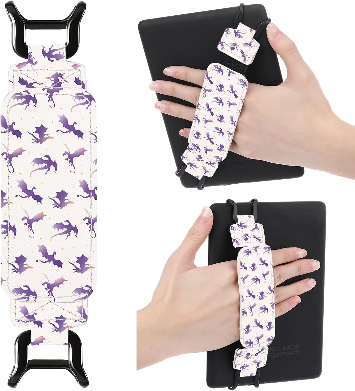 Soporte de mano Berirexrion para Kindle y e-readers 6-7.5 pulgadas diseño dragón morado