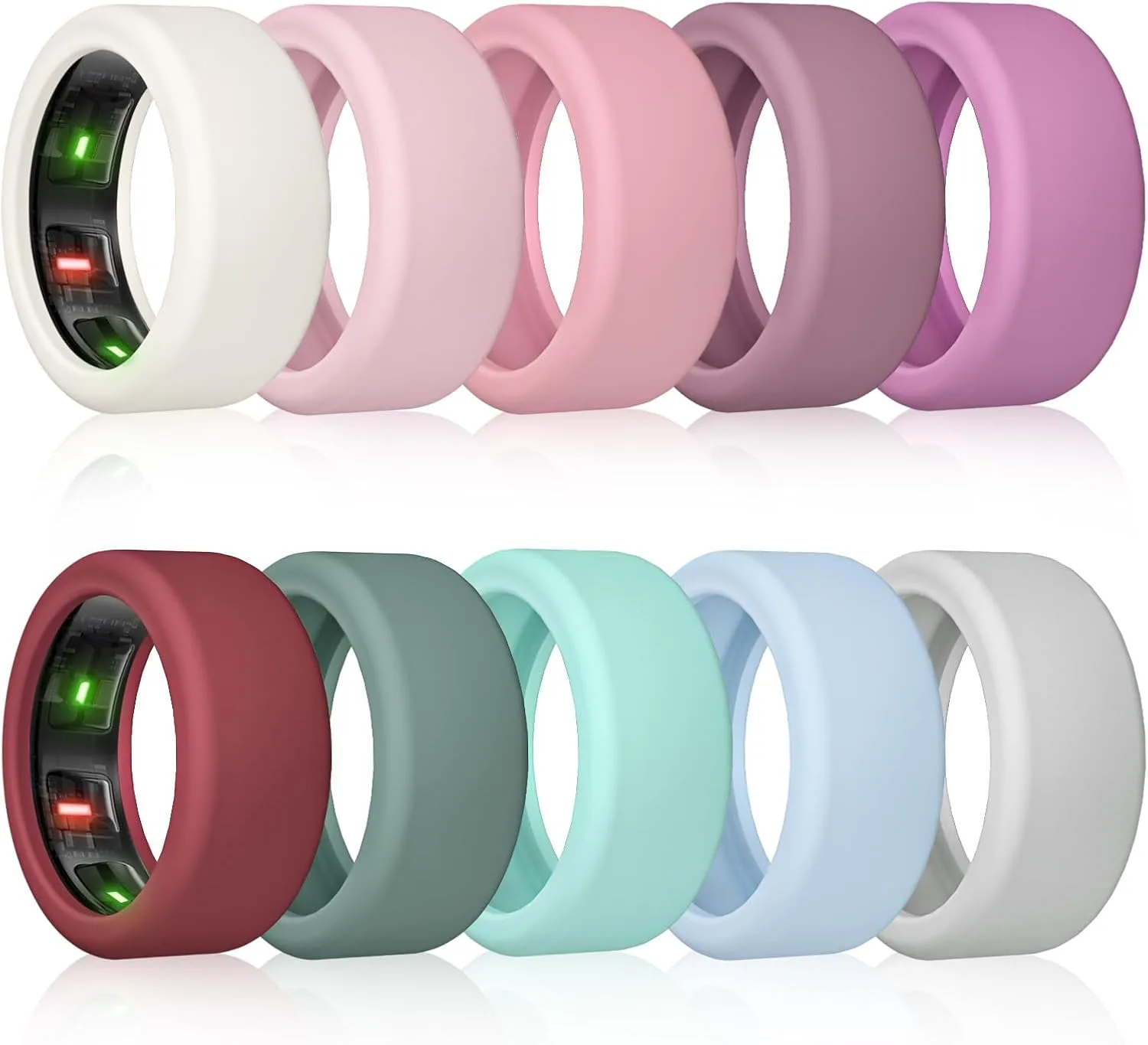 NewJourney Compatible with RingConn Gen 3 /Gen 2 /Gen 2 Air Cover, Anti-Scratch Elastic Silicone Protector for Ring Conn