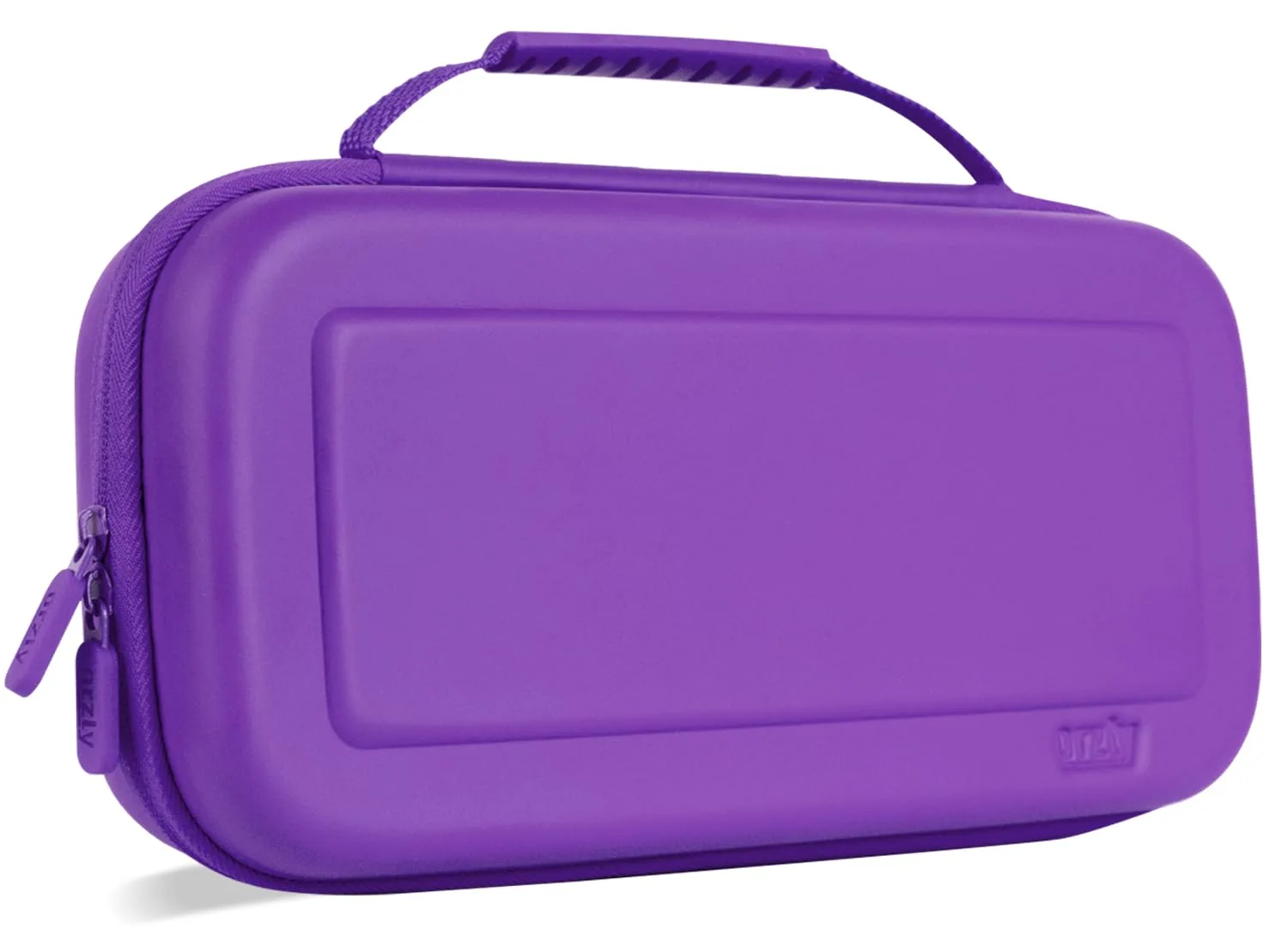 Orzly Carrying case for Nintendo Switch OLED and Switch Console - Purple Protective Hard Portable Travel case Shell Pouch for Nintendo Switch Console & Accessories