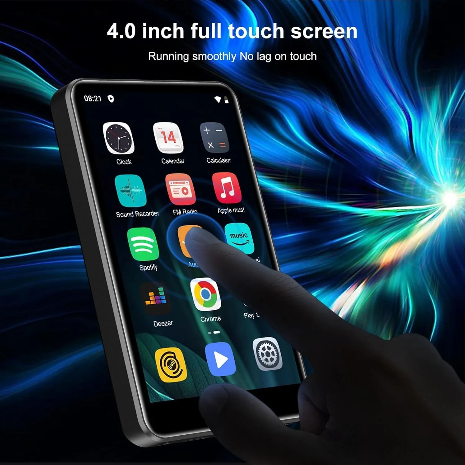 MP3 Player with Bluetooth and WiFi, 32GB Portable Music Player, Hi-Res Lossless Audio MP4 Player, 4.02 Inch HD Touchscreen, Supports Spotify, Amazon Music, Audible