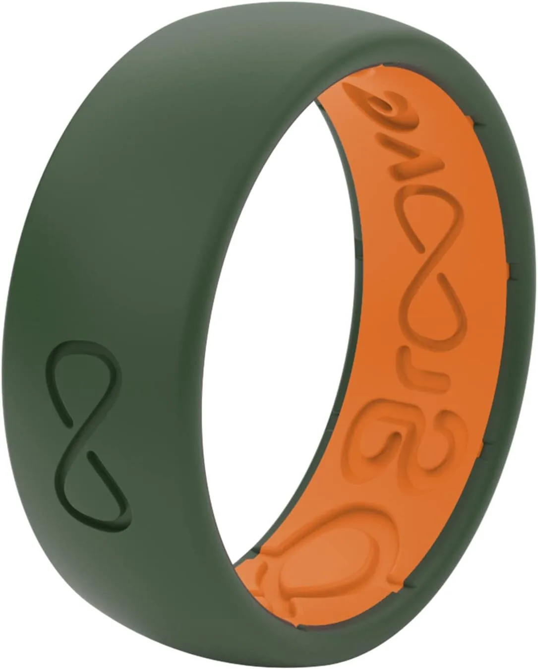 Groove Life Silicone Ring for Men, Breathable Rubber Wedding Band, Flexible