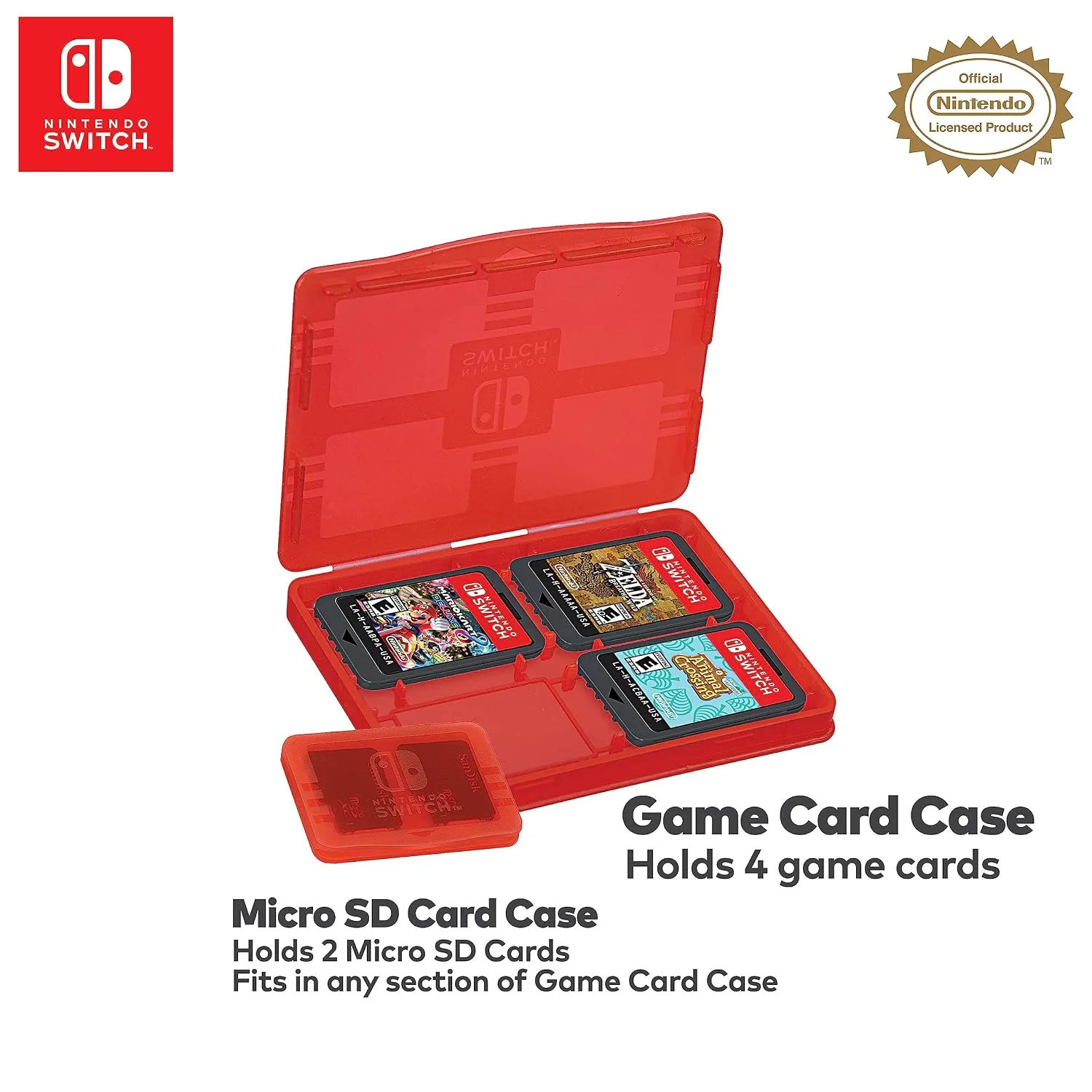 Game Traveler Deluxe Licensed Travel Case for Nintendo Switch, Black Slim - R.D.S. INDUSTRIES, INC. (NNS15)