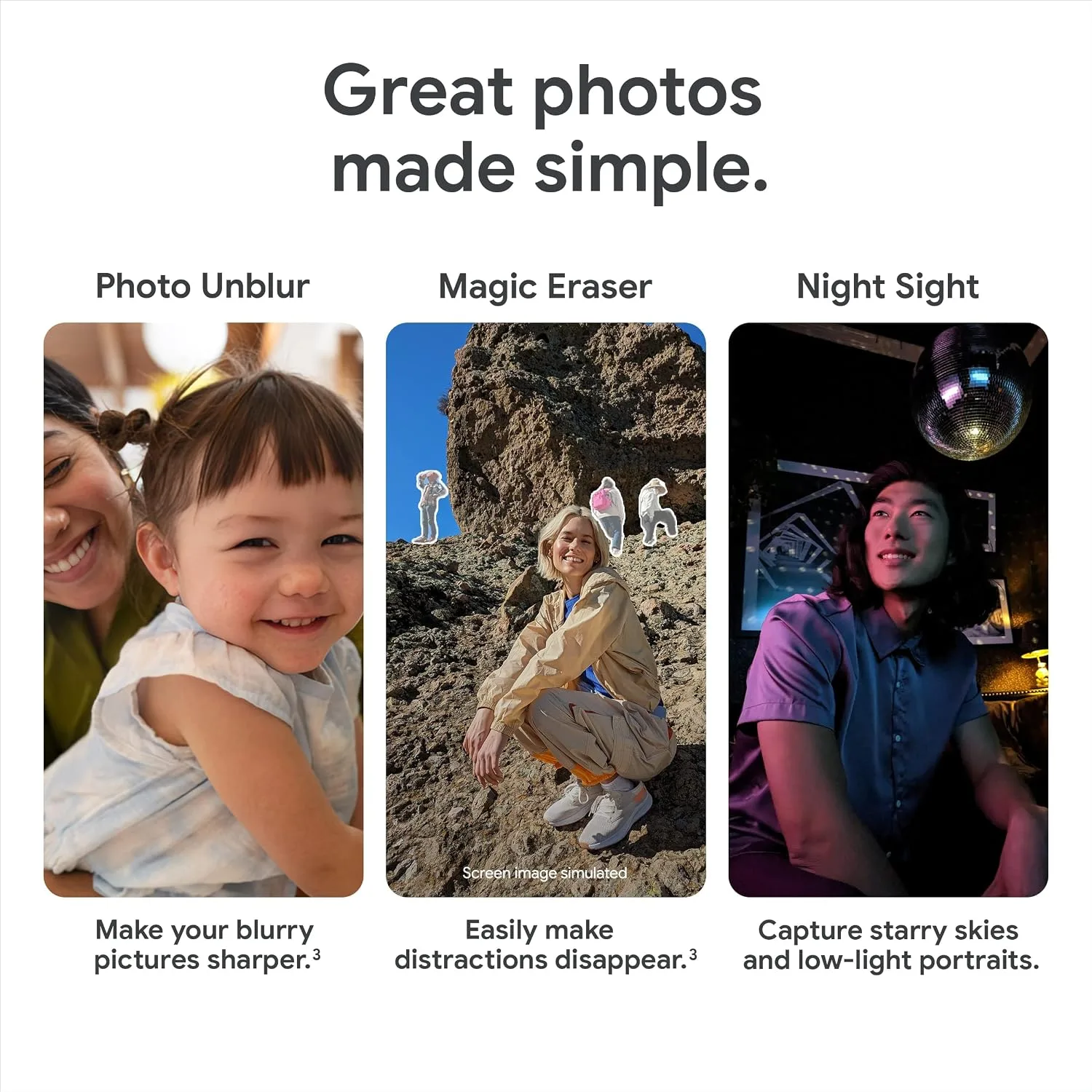 Google Pixel 7a 5G, 128GB, Charcoal - Unlocked (Renewed)