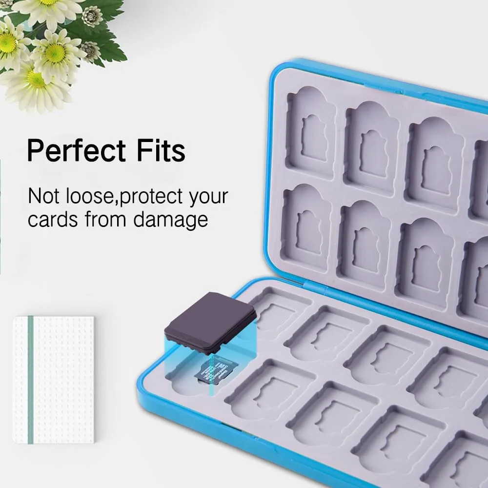 PERFECTSIGHT Switch Game Card Case for Nintendo Switc 2/ OLED/ Lite, 24 Switch Game Holder Cartridge Case with 24 Game & 48 Micro SD Cards Storage, Skyward Sword