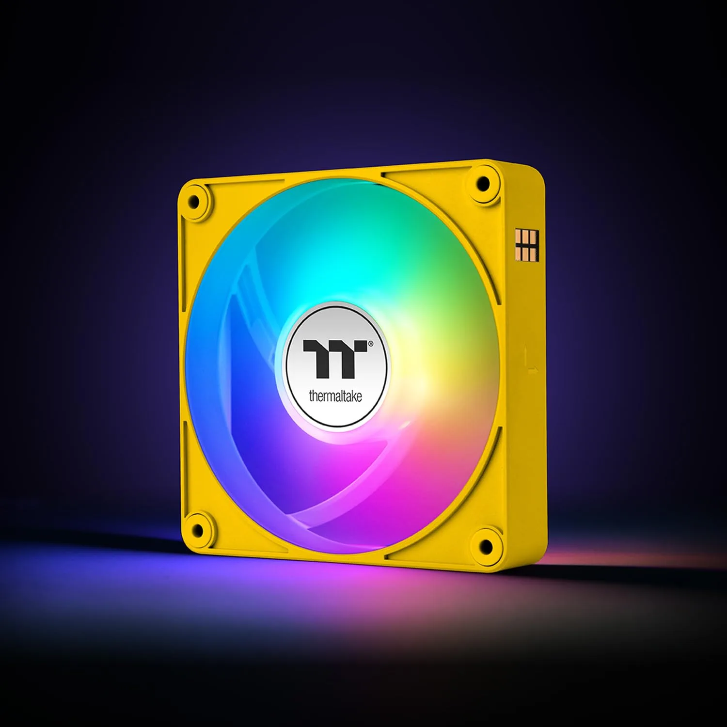 Thermaltake CT120 EX ARGB Sync PC Cooling Fan 3 Pack, PWM 500~2000 RPM, 5V Motherboard Sync, 16.8 Million Colors 9 LEDs, MagForce 2.0 Connectors, Hydraulic Bearing, Bumblebee, CL-F215-PL12BB-A