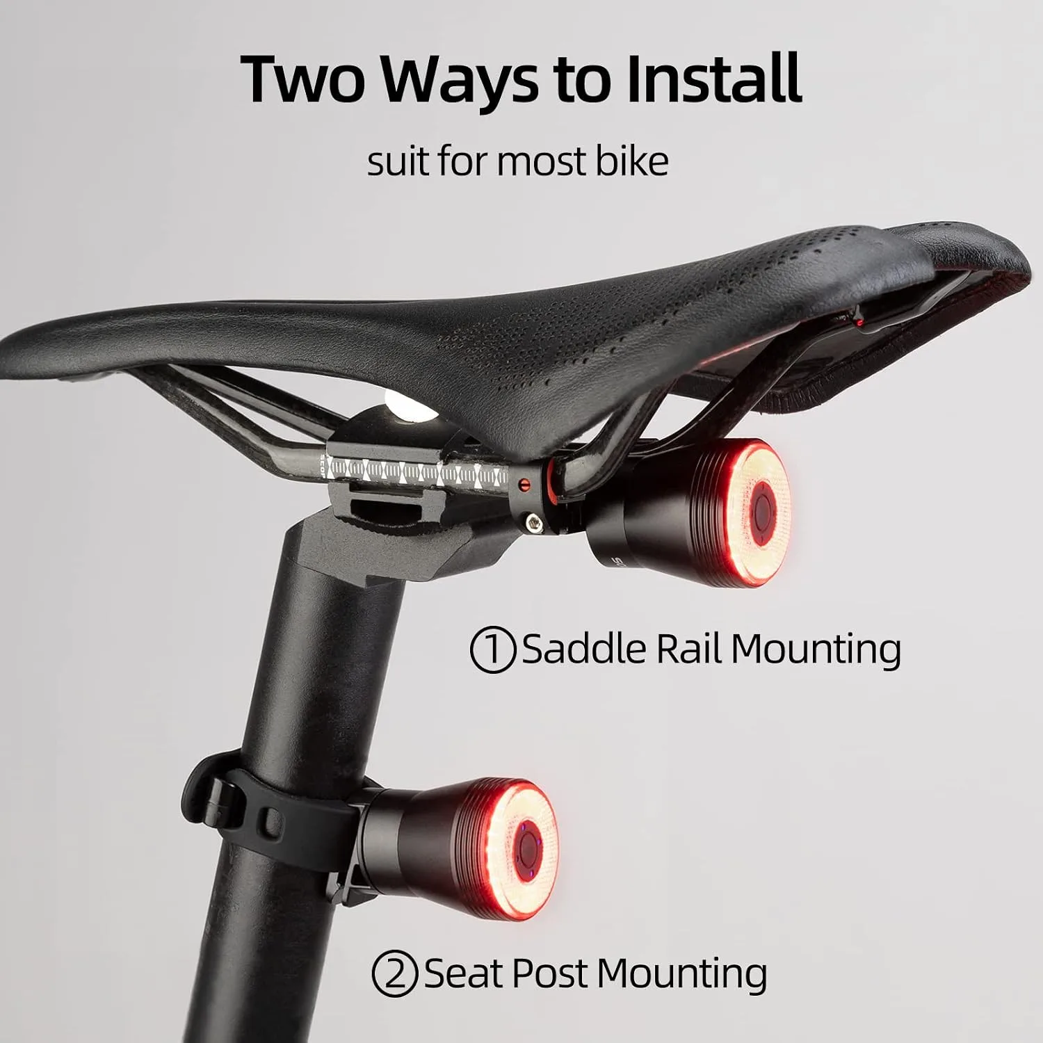 ROCKBROS Smart Bike Light with Brake Sensor, Rechargeable Rear Tail Light