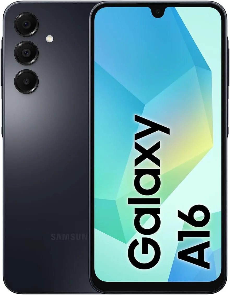 Samsung Galaxy A16 Dual SIM, 128GB + 4GB RAM, Black - Unlocked (International Version) (Renewed)