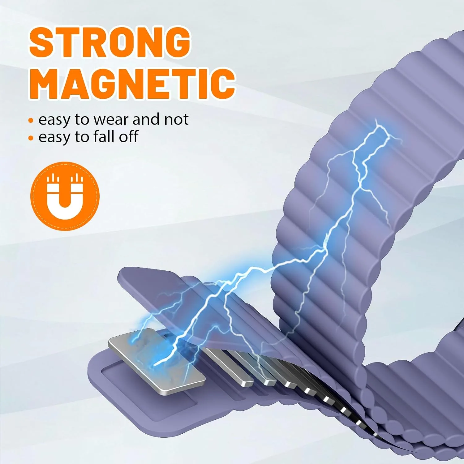 Magnetic Sport Bands for Apple Watch Band 40mm 38mm 41mm 42mm 44mm 45mm 46mm iWatch bands for Women Men,Silicone Loop Strap Wristband for Apple Watch Series 12 11 10 9 8 7 6 5 4 3 SE 3/2nd Ultra 49mm