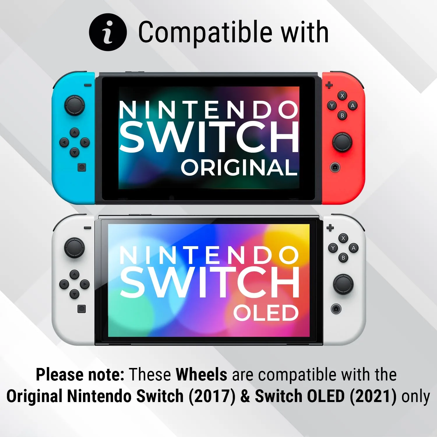 Orzly Steering Wheels Compatible with Nintendo Switch 2 (2025 Console) Twin Pack Racing Wheel Accessories for Joy Con Controllers and MarioKart Racing Games (1 Red 1 Blue) Gift Boxed