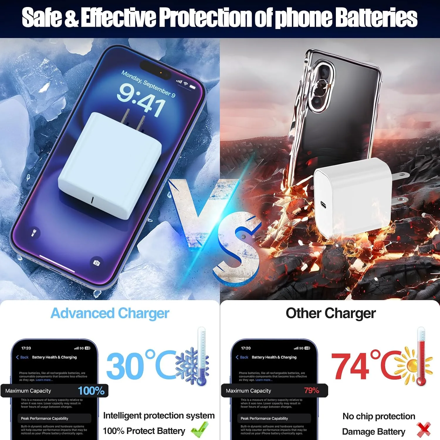 45W iPhone 18 17 16 Pro Max Charger Fast Charging with Type C Fast Cable