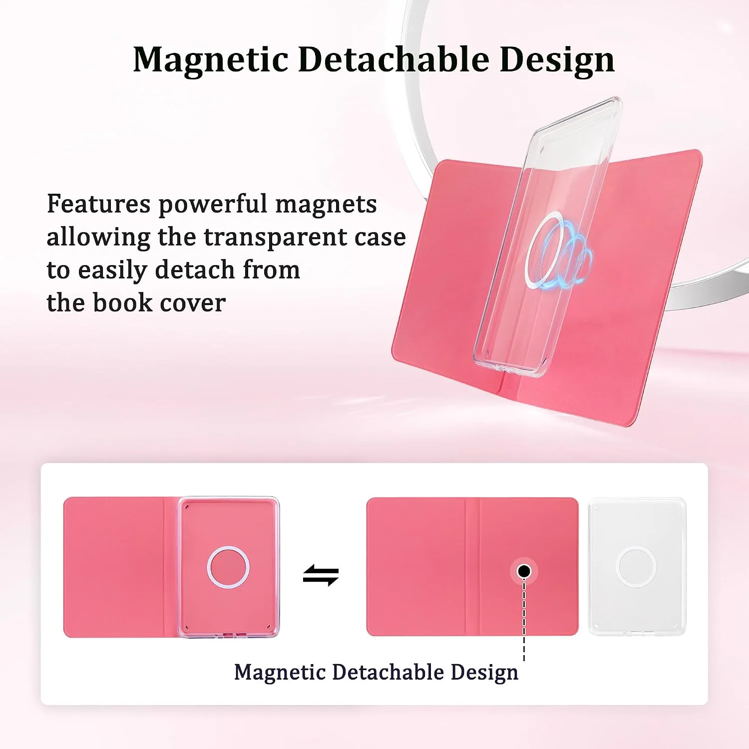 Magnetic Book Cover Case for 7'' Kindle Paperwhite & Colorsoft