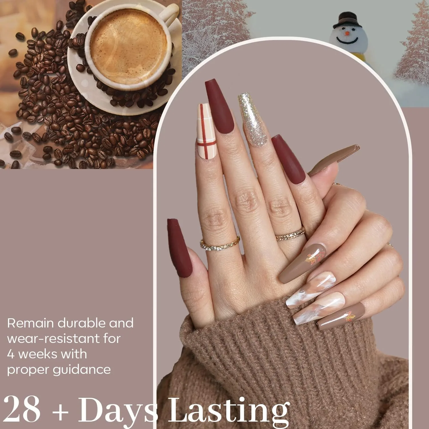 modelones Gel Nail Polish Set Nude Glitter 6Colors Burgundy Dark Red Wine