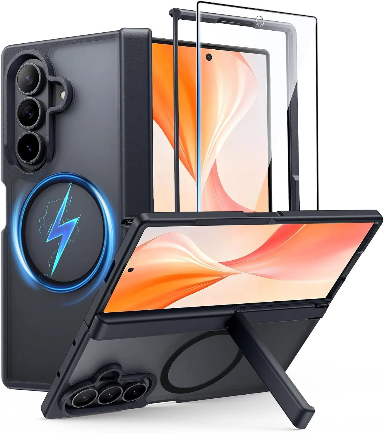 FNTCASE for Galaxy Z Fold 8 Ultra/Z Fold 7 Case Fit for MagSafe Black