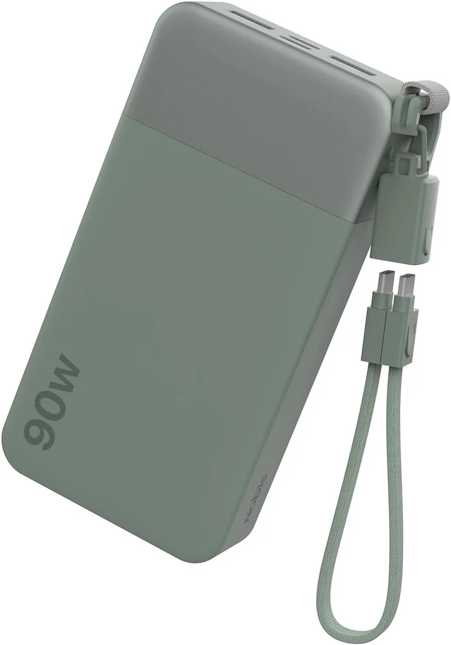 NOBIS Portable Charger 20000mAh 90W Power Bank w/Detachable Cable