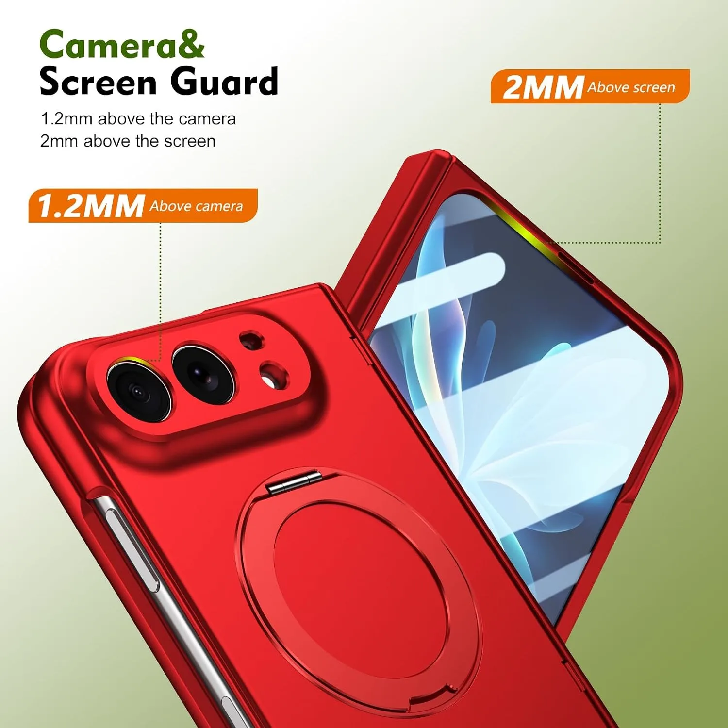 for iPhone Duo Case with Hinge Protection, Red