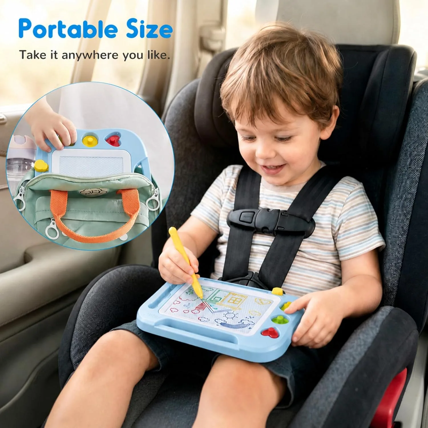 SGILE Magnetic Drawing Board for Kids,Toddler Doodle Toys,Standard 9.8×7.1"