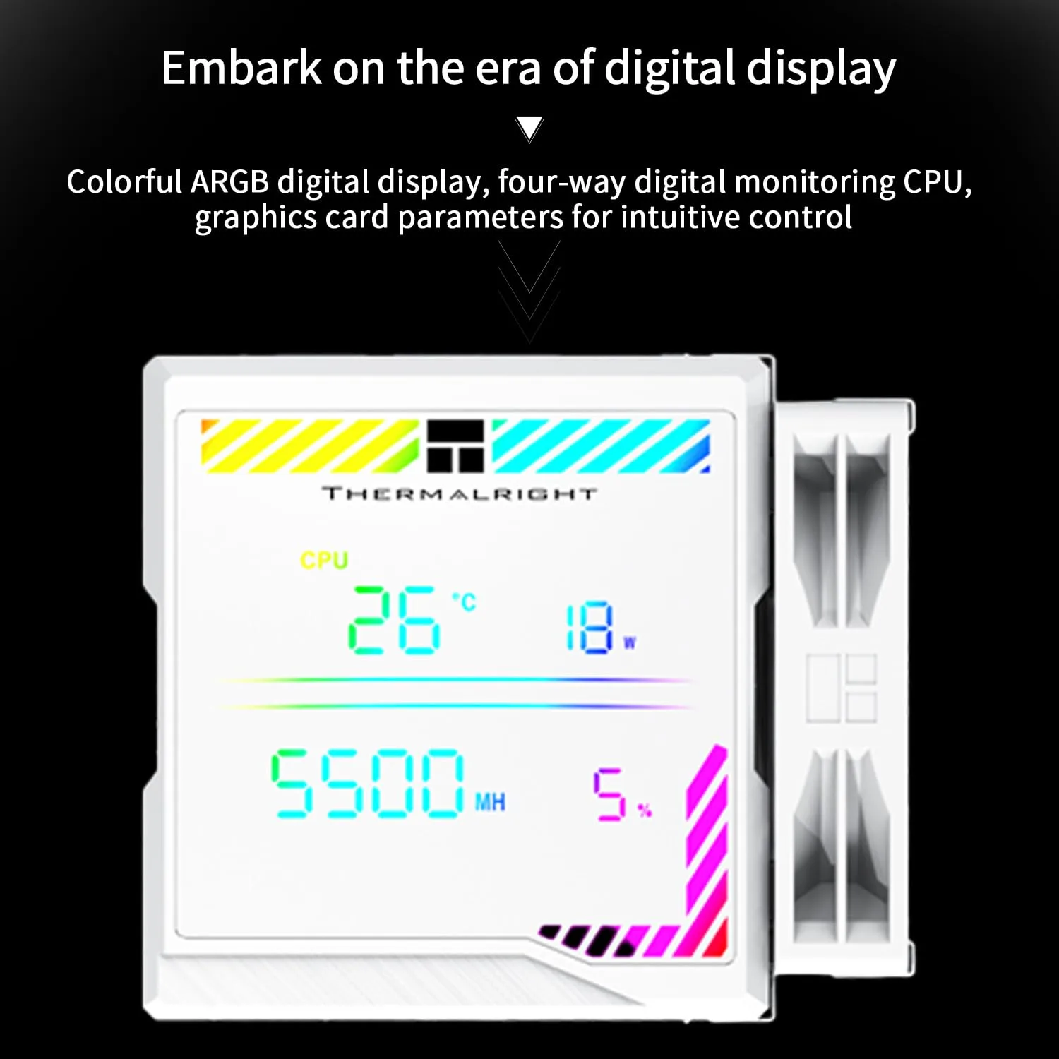Thermalright Peerless Assassin 140 Digital White CPU Cooler,Digital Screen