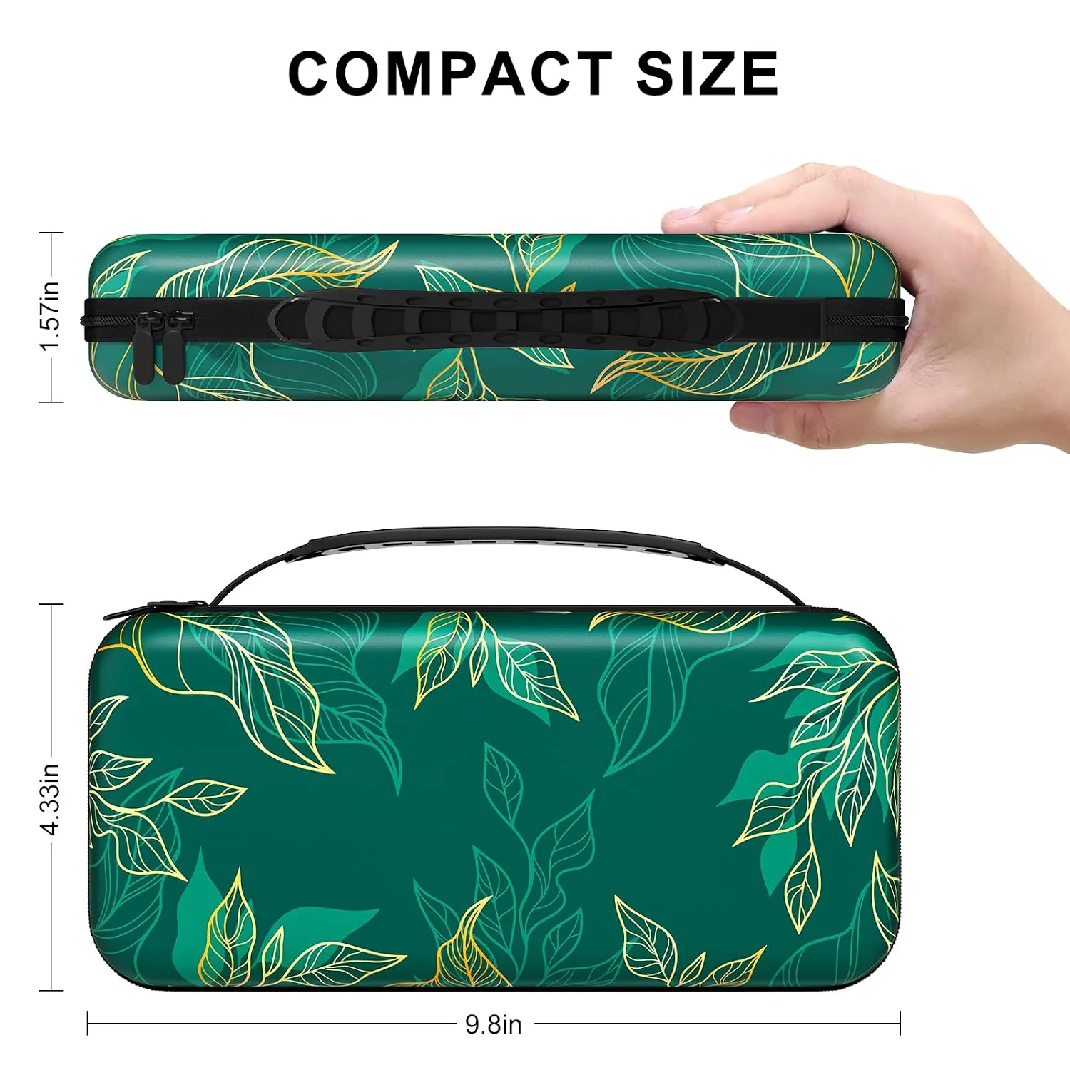 NPOOYI Carrying Case for Nintendo Switch OLED 2021/2017, Hard Shell Cover