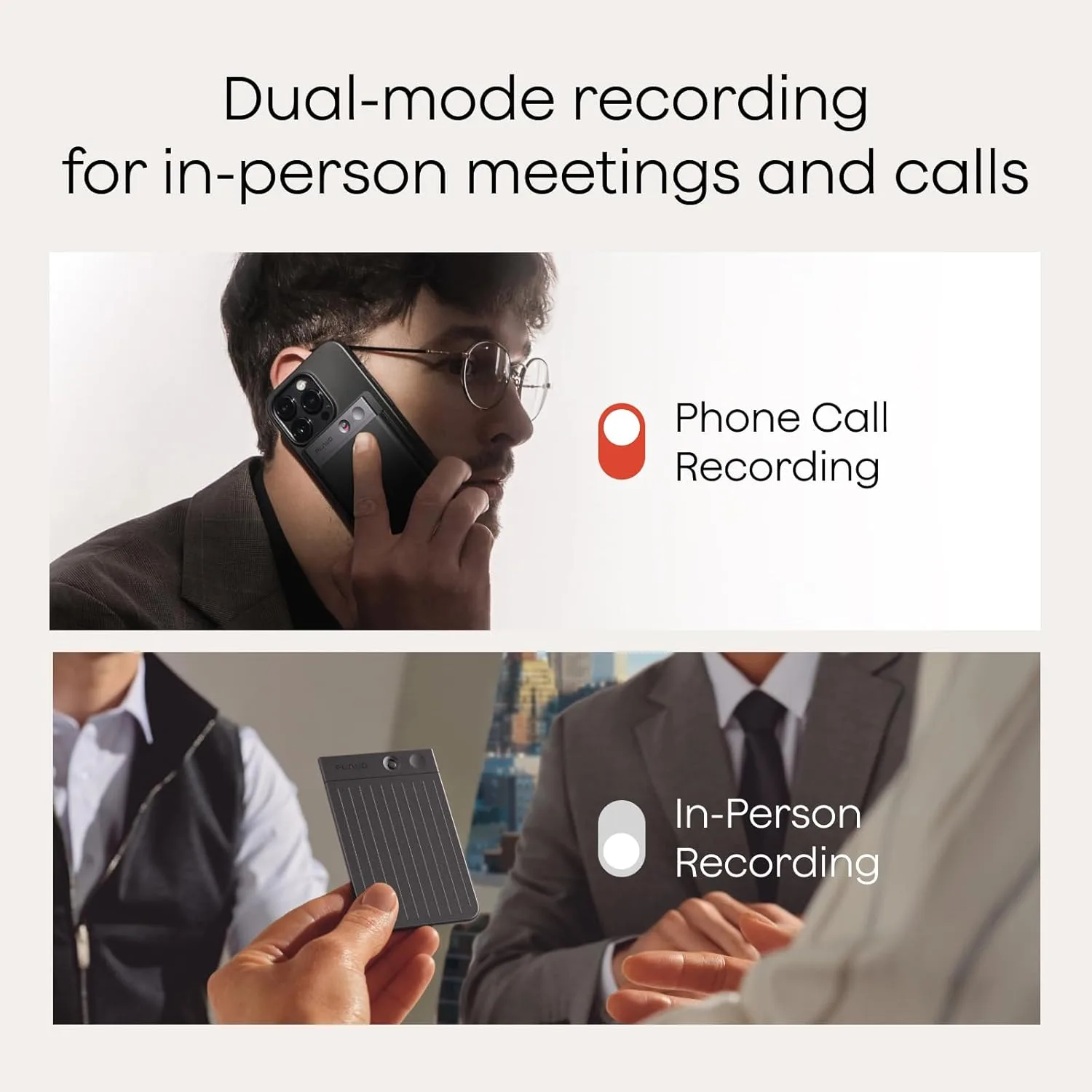 Plaud Note AI Voice Recorder Transcribe & Summarize, Black, Non-Pro Version