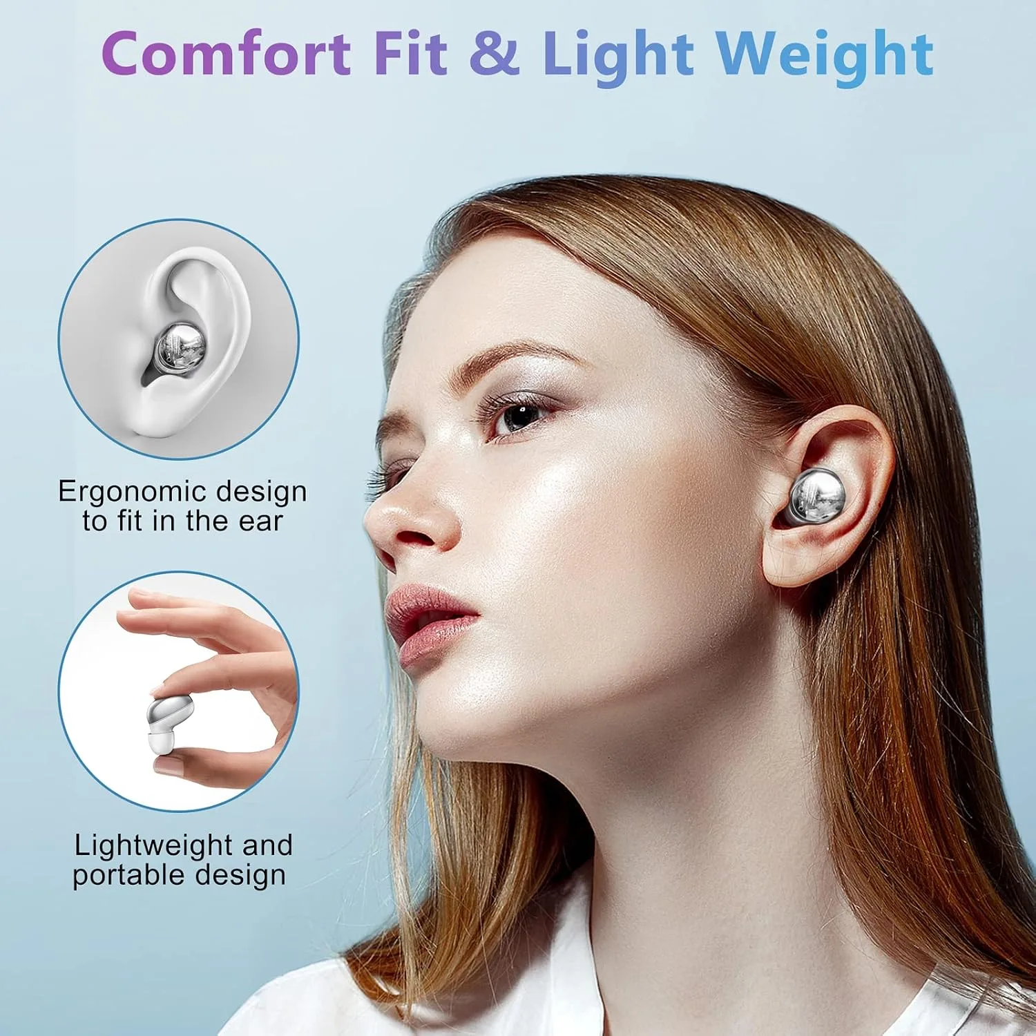 ELOVEN Wireless Earbuds Deep Bass Stereo Sound Bluetooth Earbuds True 120H