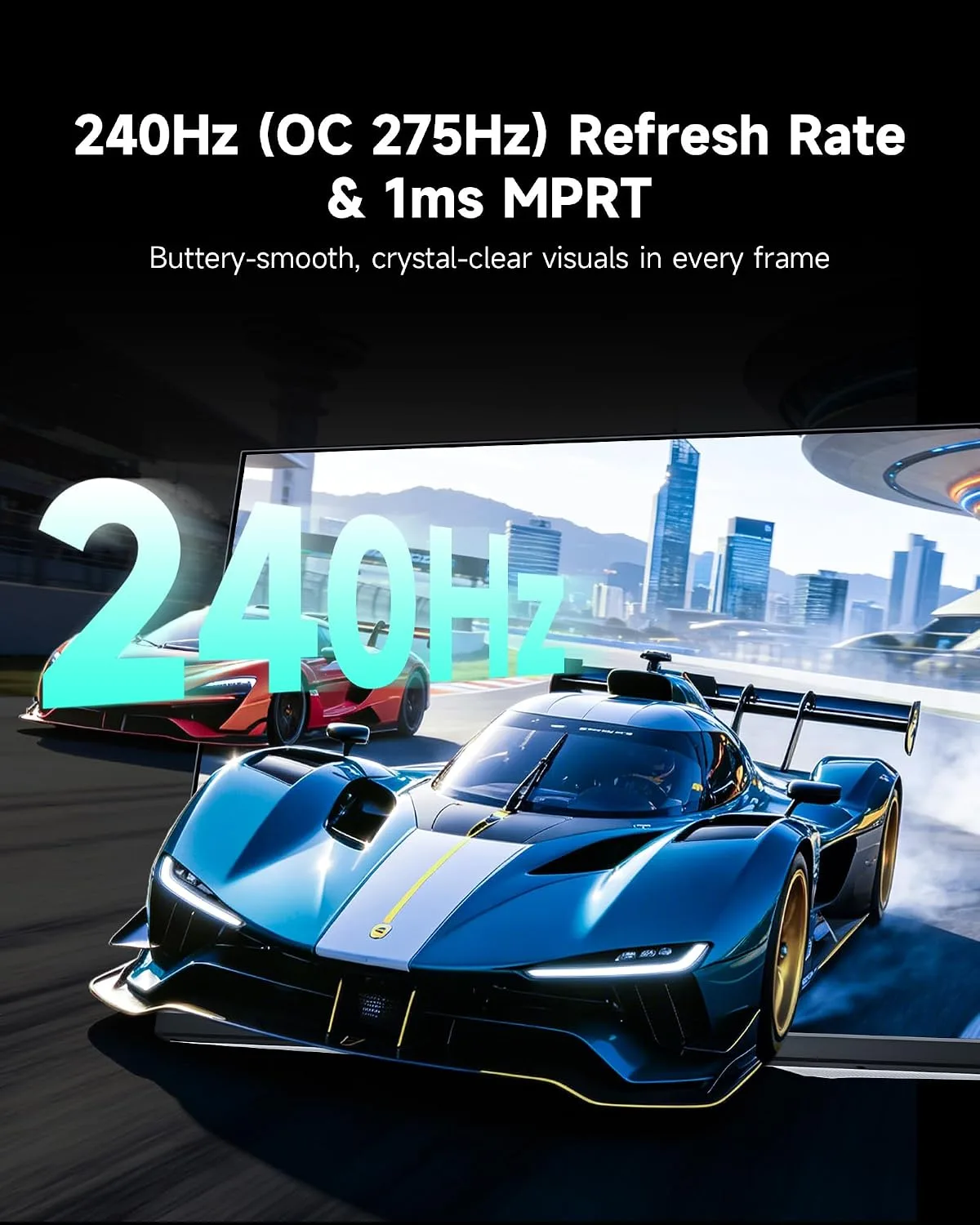 KTC 27 Inch 240Hz Gaming Monitor 2K, QHD Monitor 275Hz Fast IPS, H27E6S